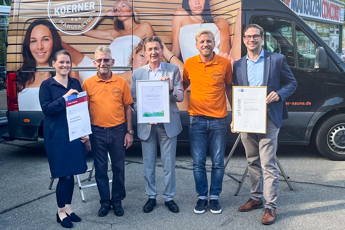 Firmenjubiläum der KOERNER Saunamanufaktur in Albstadt