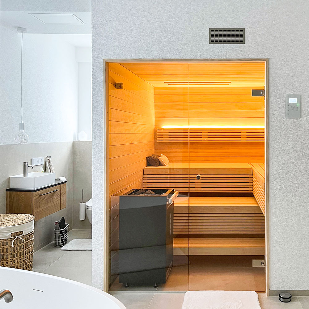 Renoviertes Bad mit Sauna nach Umbau