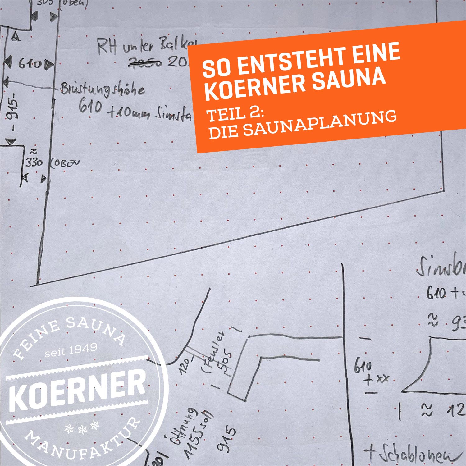 Skizze für die neue Designsauna