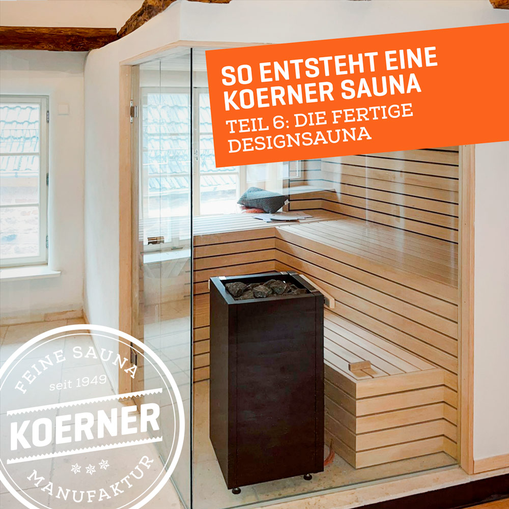 Fertige Sauna im Altbau