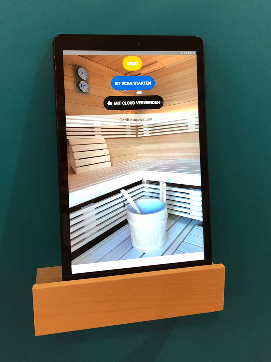 Saunasteuerung per Smartphone oder Tablet