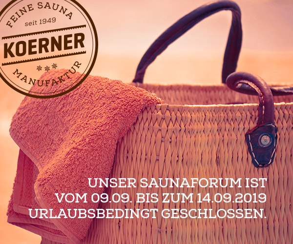 Unser Saunaforum in Albstadt macht Urlaub