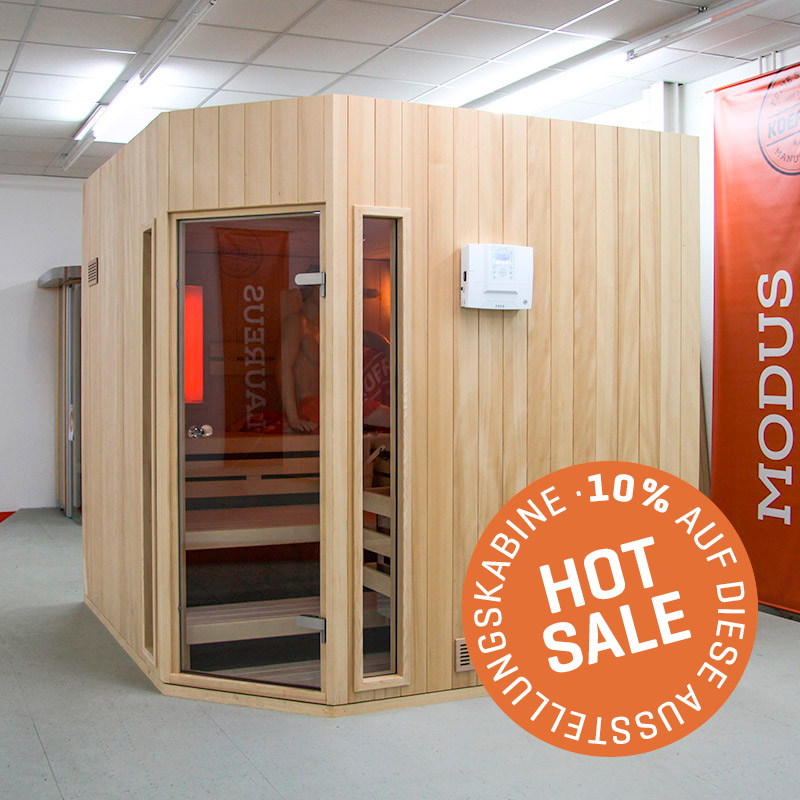 KOERNER Sauna MODUS DREIHEIZER – Ausstellungsstück im Sale