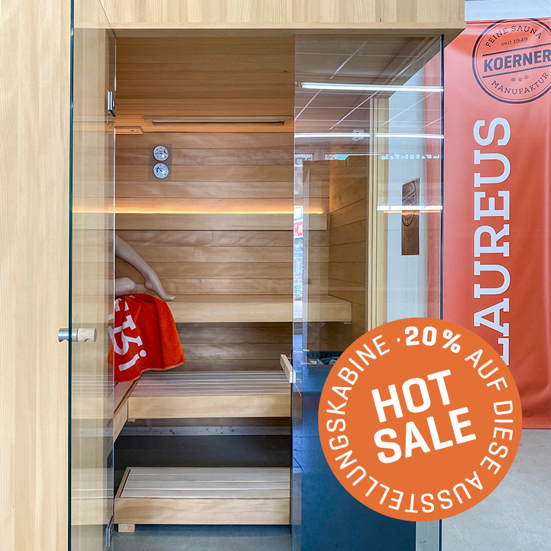 KOERNER Sauna LAUREUS PRO DREIHEIZER – Ausstellungsstück im Sale