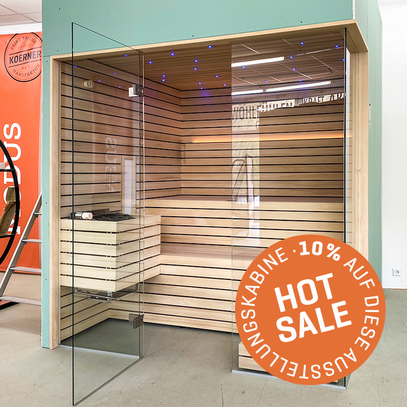 KOERNER Sauna LINEUS DREIHEIZER – Ausstellungsstück im Sale
