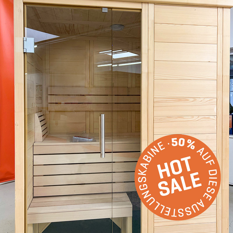 MASSIVBOHLENSAUNA Polarfichte – Sale