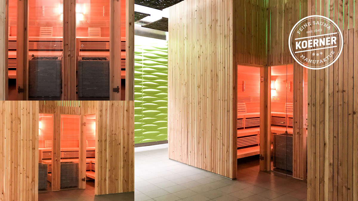 Gewerbliche Sauna in einem Wellness-Center in der Schweiz