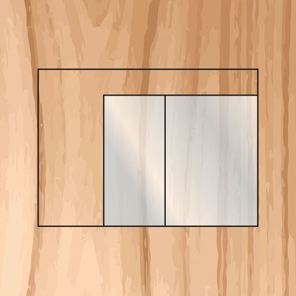 Glasfront mit rahmenloser Vollglastüre