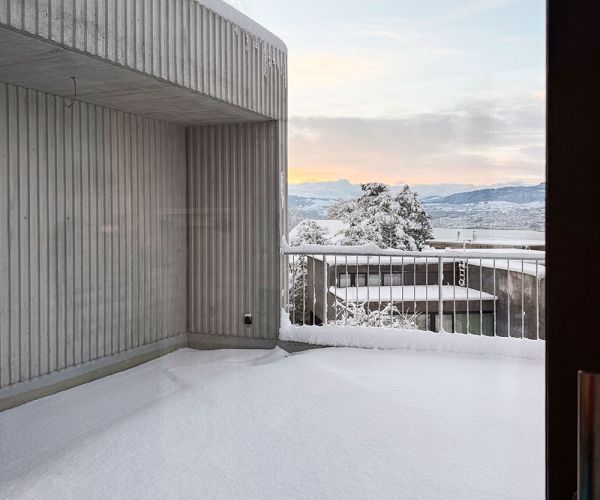 Sauna-Ausblick auf den Zürichsee