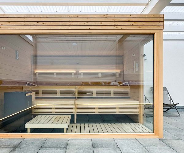 Individuelle Sauna auf Dachterrasse in Geislingen bei Balingen